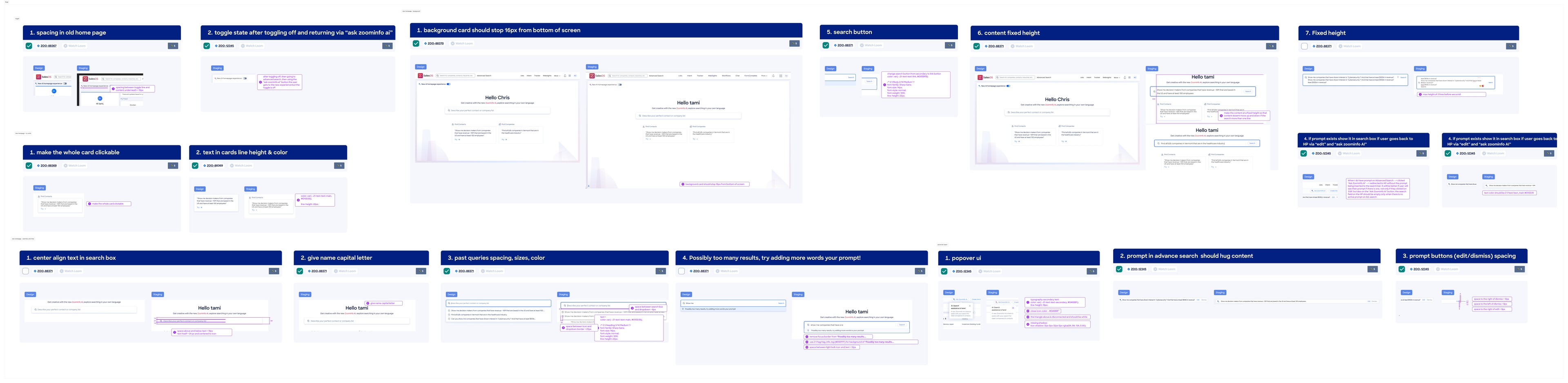 Bugs and improvements tracked and resolved during the alpha